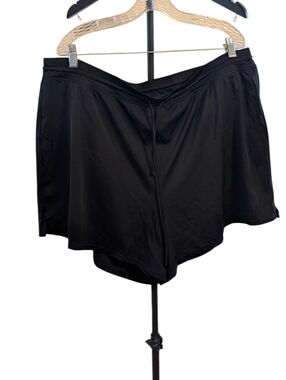 SWIM by Cacique Black Swim Shorts Plus Size 26 Board Shorts